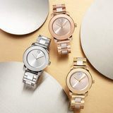Movado Bold Beige Dial Two Tone Steel Strap Watch For Women - 3600640 Authentic Buy Shop Now