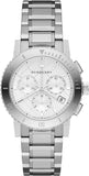 Burberry City Chronograph White Dial Silver Steel Strap Watch For Women - BU9700 Authentic Buy Shop Now