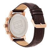 Tommy Hilfiger Kane Chronograph Blue Dial Brown Leather Strap Watch for Men - 1791399 Authentic Buy Shop Now