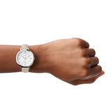Fossil Jacqueline White Dial Beige Leather Strap Watch for Women - ES3793 Authentic Buy Shop Now