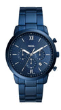 Fossil Neutra Chronograph Blue Dial Blue Steel Strap Watch for Men - FS5826 Authentic Buy Shop Now