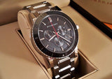 Burberry The City Black Dial Silver Steel Strap Watch for Men - BU9380 Authentic Buy Shop Now