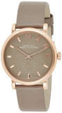 Marc Jacobs Baker Grey Dial Grey Leather Strap Watch for Women - MBM1266 Authentic Buy Shop Now