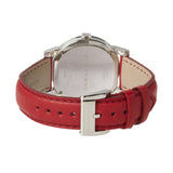 Burberry The City Silver Dial Red Leather Strap Watch for Women - BU9129 Authentic Buy Shop Now