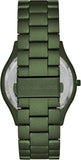 Michael Kors Slim Runway Quartz Black Dial Green Steel Strap Watch For Men - MK8715 Authentic Buy Shop Now