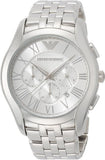 Emporio Armani Velente Chronograph Quartz Silver Dial Silver Steel Strap Watch For Men - AR1702 Authentic Buy Shop Now