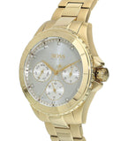Hugo Boss Premiere White Dial Gold Steel Strap Watch for Women - 1502445 Authentic Buy Shop Now