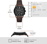 Emporio Armani Paolo Chronograph Black Dial Brown Leather Strap Watch For Men - AR11549 Authentic Buy Shop Now