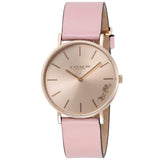 Coach Perry Rose Gold Dial Pink Leather Strap Watch for Women - 14503332-C Authentic Buy Shop Now