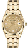 Versace Greca Time Quartz Gold Dial Gold Steel Strap Watch For Men - VE3K00522 Authentic Buy Shop Now
