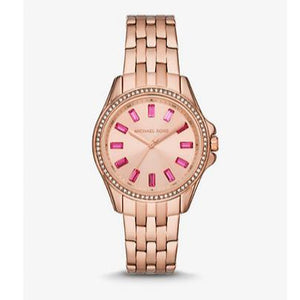 Michael Kors Mini Pilot Quartz Gold Dial Gold Steel Strap Watch For Women - MK7367 Authentic Buy Shop Now
