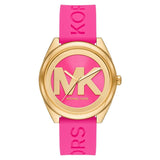 Michael Kors Janelle Quartz Pink Dial Pink Rubber Strap Watch For Women - MK7349 Authentic Buy Shop Now