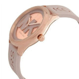 Michael Kors Janelle Three Hand Rose Gold Dial Pink Rubber Strap Watch For Women - MK7139 Authentic Buy Shop Now