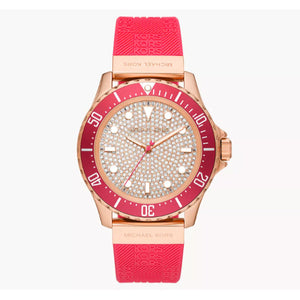 Michael Kors Everest Analog Rose Gold Dial Pink Silicone Strap Watch For Women - MK7359 Authentic Buy Shop Now