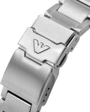 Emporio Armani Diver Quartz Blue Dial Silver Steel Strap Watch For Men - AR11339 Authentic Buy Shop Now