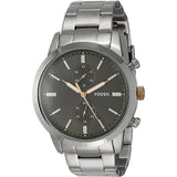 Fossil Townsman Chronograph Grey Dial Silver Steel Strap Watch for Men - FS5407 Authentic Buy Shop Now