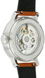Fossil Boyfriend Automatic Skeleton Silver Dial Brown Leather Strap Watch for Women - ME3109 Authentic Buy Shop Now