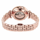 Emporio Armani Meccanico Crystals Black Dial Rose Gold Steel Strap Watch For Women - AR60043 Authentic Buy Shop Now