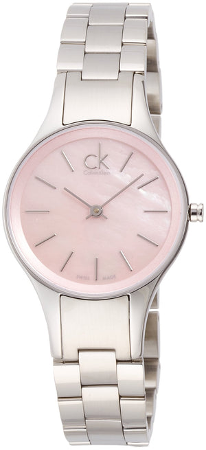 Calvin Klein Simplicity Pink Dial Silver Steel Strap Watch for Women - K432314E Authentic Buy Shop Now