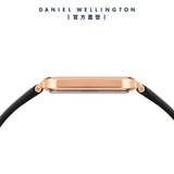Daniel Wellington Quadro Black Dial Black Leather Strap Watch For Women - DW00100449 Authentic Buy Shop Now