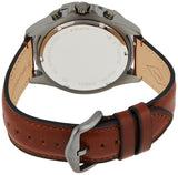 Fossil Garrett Chronograph Grey Dial Brown Leather Strap Watch for Men - FS5770 Authentic Buy Shop Now