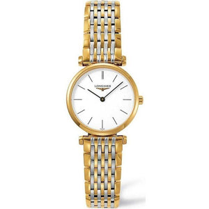 Longines La Grande Classique White Dial Two Tone Mesh Bracelet Watch for Women - L4.209.2.12.7 Authentic Buy Shop Now