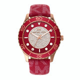 Michael Kors Runway Three-Hand Quartz Red Dial Red Leather Strap Watch For Women - MK7179 Authentic Buy Shop Now