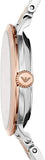 Emporio Armani Modern Slim Analog Mother of Pearl Dial Two Tone Steel Strap Watch For Women - AR11157 Authentic Buy Shop Now