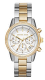 Michael Kors Ritz White Dial Two Tone Steel Strap Watch for Women - MK6474 Authentic Buy Shop Now