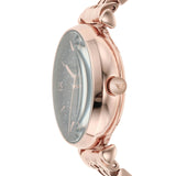 Emporio Armani Meccanico Crystals Black Dial Rose Gold Steel Strap Watch For Women - AR60043 Authentic Buy Shop Now