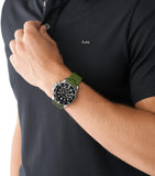 Michael Kors Everest Chronograph Black Dial Green Silicone Strap Watch For Men - MK8981 Authentic Buy Shop Now