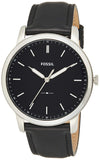Fossil The Minimalist Three Hand Black Dial Black Leather Strap Watch for Men - FS5398 Authentic Buy Shop Now