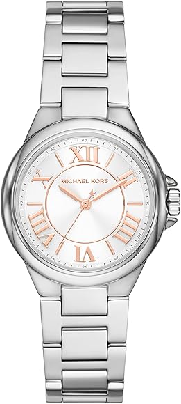Michael Kors Camille Three Hand Silver Dial Silver Steel Strap Watch For Women - MK7259 Authentic Buy Shop Now