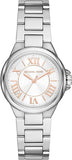 Michael Kors Camille Three Hand Silver Dial Silver Steel Strap Watch For Women - MK7259 Authentic Buy Shop Now