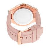 Michael Kors Lennox Three-Hand Analog White Dial Pink Silicone Strap Watch For Women - MK7334 Authentic Buy Shop Now