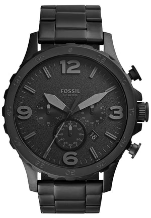 Fossil Nate Chronograph Black Dial Black Steel Strap Watch for Men - JR1401 Authentic Buy Shop Now