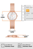 Emporio Armani Kappa Analog Mother of Pearl Dial Rose Gold Steel Strap Watch For Women - AR11006 Authentic Buy Shop Now