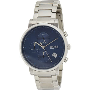 Hugo Boss Integrity Blue Dial Silver Steel Strap Watch for Men - 1513779 Authentic Buy Shop Now