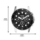 Fossil FB-01 Chronograph Black Dial Silver Steel Strap Watch for Men - FS5837 Authentic Buy Shop Now
