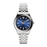 Versace Hellenyium Quartz Blue Dial Silver Steel Strap Watch for Men - VEVK00921 Authentic Buy Shop Now