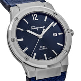 Salvatore Ferragamo F-80 Classic Blue Dial Blue Leather Strap Watch for Men - SFDT00319 Authentic Buy Shop Now