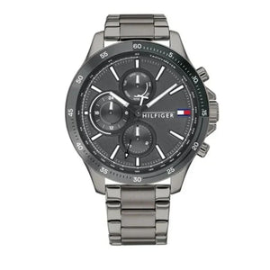 Tommy Hilfiger Bank Grey Dial Grey Steel Strap Watch for Men - 1791719 Authentic Buy Shop Now