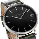 Coach Charles Black Dial Black Leather Strap Watch for Men - 14602157 Authentic Buy Shop Now