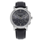 Burberry The City Chronograph Black Dial Black Leather Strap Watch for Men - BU9356 Authentic Buy Shop Now