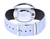 Calvin Klein Glam Transparent Silver Dial Grey Leather Strap Watch for Women - K9423193 Authentic Buy Shop Now