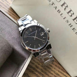 Burberry The City Black Dial Silver Steel Strap Watch for Women - BU9101 Authentic Buy Shop Now