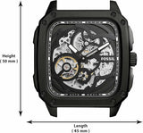 Fossil Inscription Automatic Skeleton Black Dial Black Steel Strap Watch for Men - BQ2574 Authentic Buy Shop Now