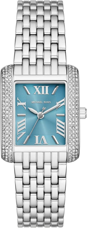 Michael Kors Emery Analog Three Hand Blue Dial Silver Steel Strap Watch for Women - MK4829 Authentic Buy Shop Now