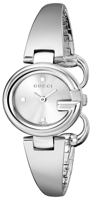 Gucci Guccissima Quartz Silver Dial Silver Steel Strap Watch For Women - YA134502 Authentic Buy Shop Now