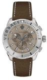 Versace Casual Chronograph Grey Dial Brown Leather Strap Watch for Men - VERG001-18 Authentic Buy Shop Now